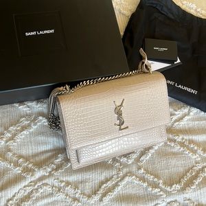 YSL medium crocodile crossbody